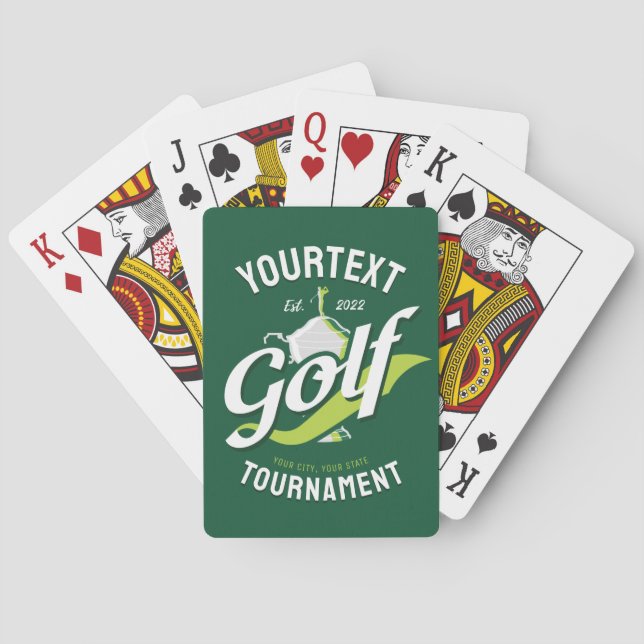 Pro Golfer NAME Golf Trophy Turnier Golfspielen Spielkarten (Rückseite)