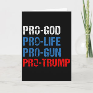 Pro Gott Pro Leben Pro Waffe Pro Trump Shirt Patri Karte