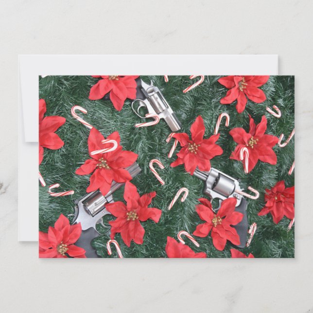 Pro Gun Christmas Feiertagskarte (Vorderseite)