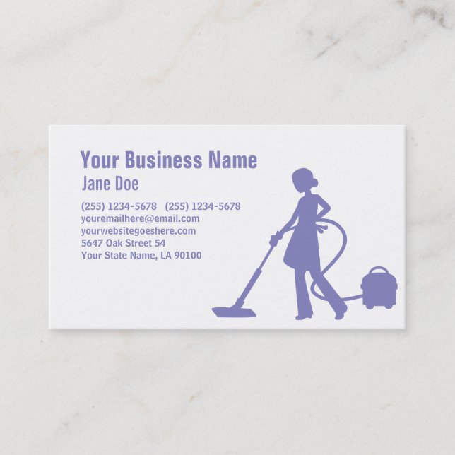 Pro House Cleaning Service Business Card Visitenkarte (Vorderseite)