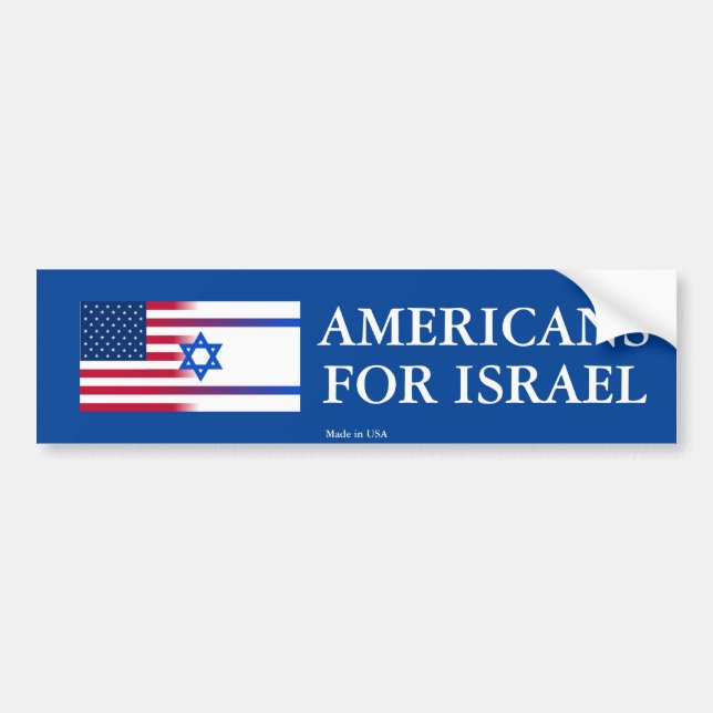 Pro-Israel Amerikaner für Israel-Autoaufkleber Autoaufkleber (Vorne)