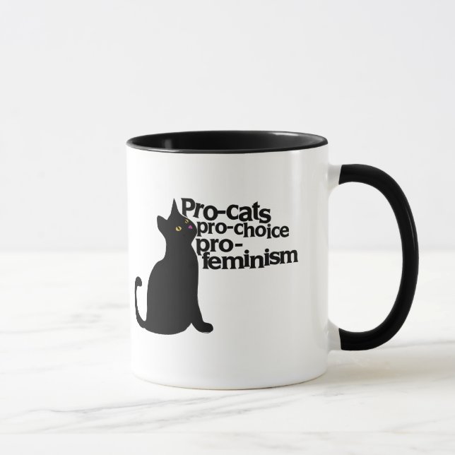 Pro-Katzen für Wahlfreiheit pro-Feminismus Tasse (Rechts)