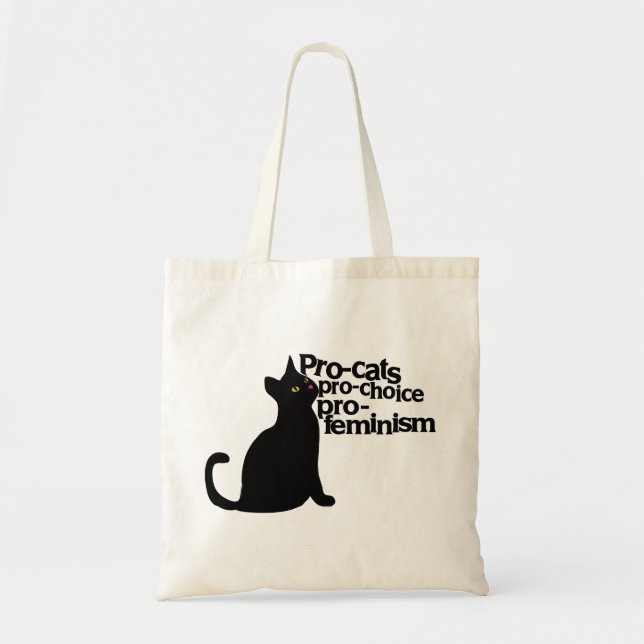 Pro-Katzen für Wahlfreiheit pro-Feminismus Tragetasche (Vorne)