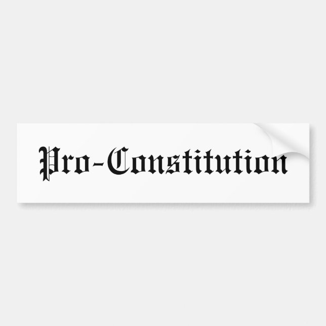 Pro-Konstitution Autoaufkleber (Vorne)