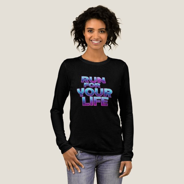 Pro Laufmotivation Tri-Blend Shirt (Volle Vorderseite)