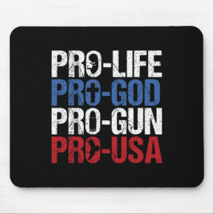 Pro Leben Gott Waffe USA konservativ Republikaner  Mousepad