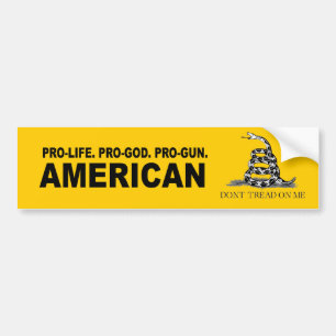 Pro-Leben. Pro-Gott. Gun American Autoaufkleber