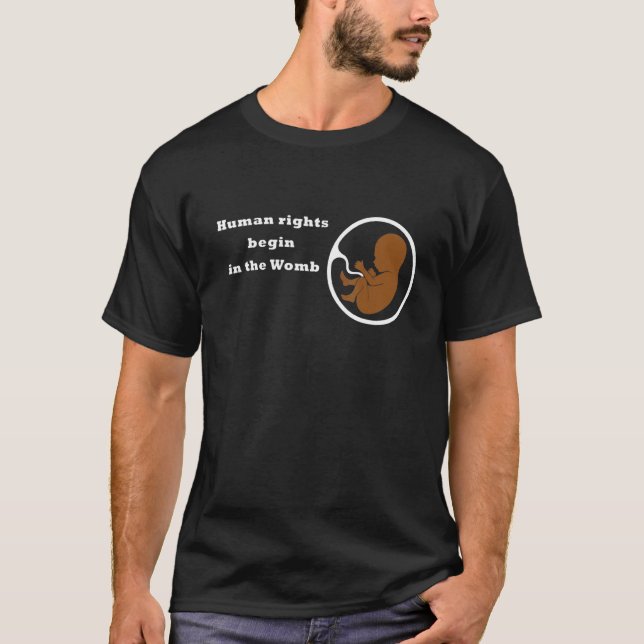 Pro Life African American Human Rights beginnt in  T-Shirt (Vorderseite)