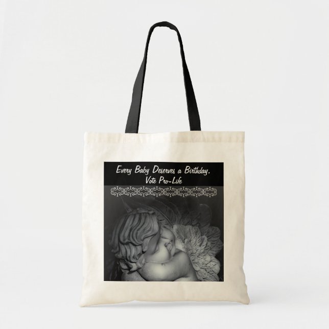 Pro-Life Baby Engel wählen Pro-Life-Tasche Tragetasche (Vorne)