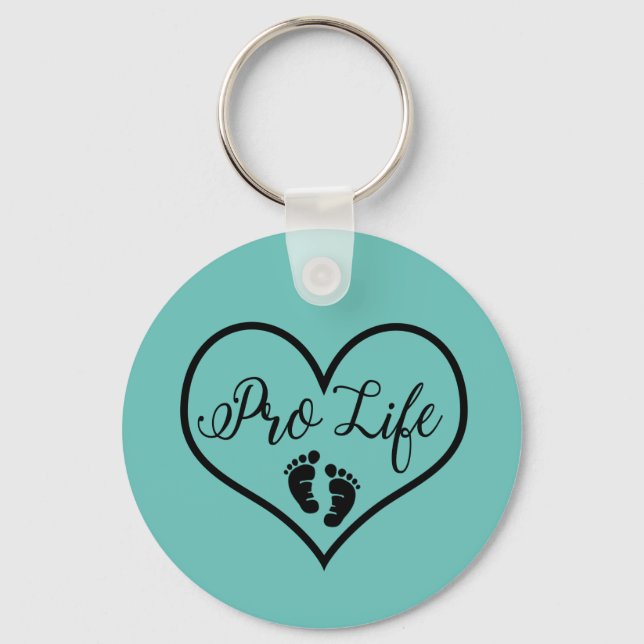 Pro Life Baby Feet Schlüsselanhänger (Vorderseite)
