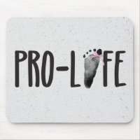Pro-Life Baby Footprint auf Terrazzo