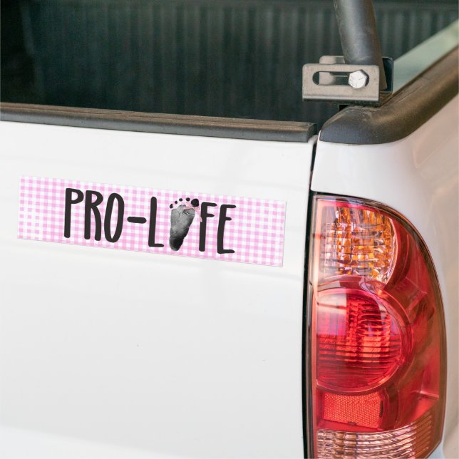 Pro-Life Baby Footprints mit Bow Autoaufkleber (Auf Lkw)