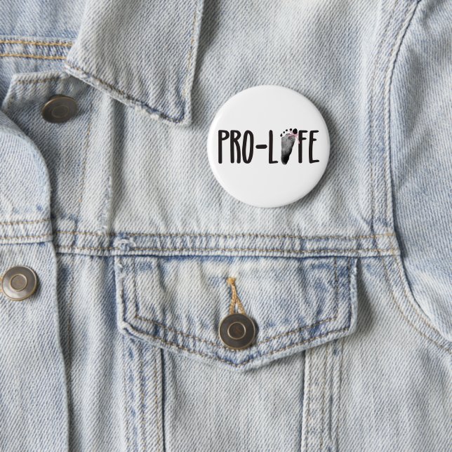 Pro-Life Baby Footprints mit Bow Button (Beispiel)