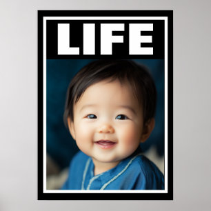 Pro-Life-Baby Schöner Asiatischer Babyjunge Lächel Poster