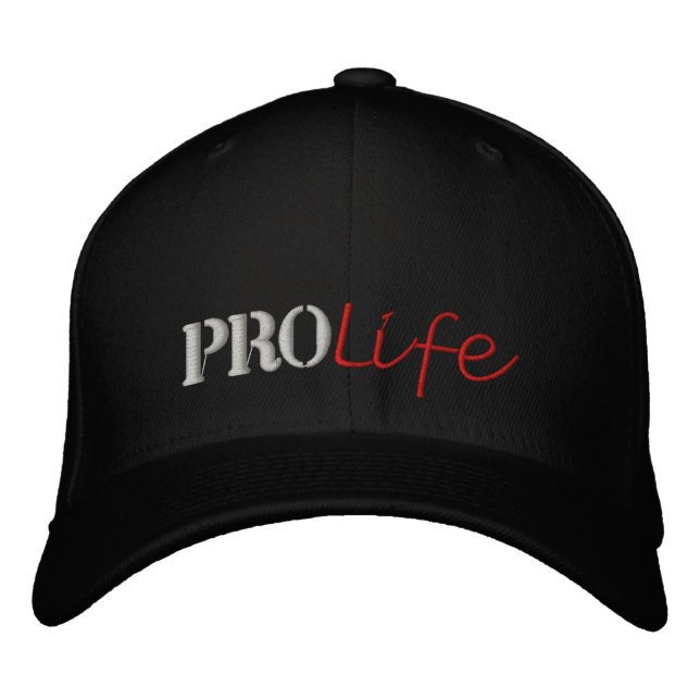 Pro Life Bestickte Kappe (Vorderseite)