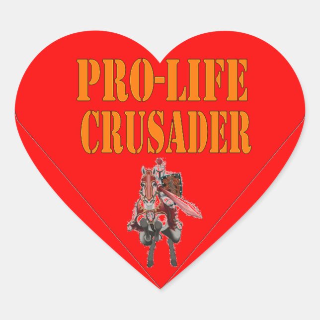 PRO LIFE CRUSADER Herz-Aufkleber (Vorderseite)