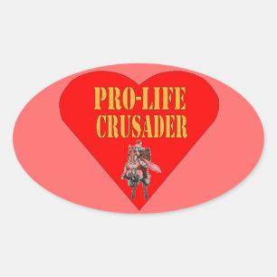 PRO LIFE CRUSADER OVALER AUFKLEBER