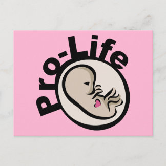 Pro-Life-Fetus-Design Postkarte