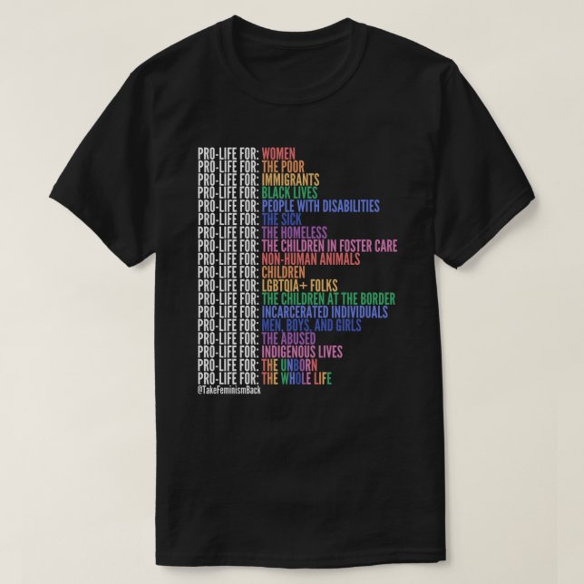 Pro-Life für den gesamten klassischen T - Shirt (Design vorne)