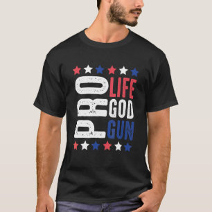 Pro Life God Gun Patriotische US Flagge 2nd A T-Shirt