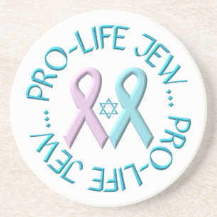"Pro-Life-Jude" mit Star von David & Ribbons Getränkeuntersetzer