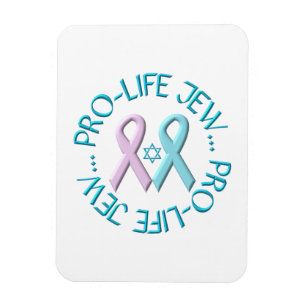 "Pro-Life-Jude" mit Star von David & Ribbons Magnet