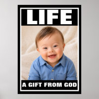 Pro-Life lächelndes Down-Syndrom-Baby-Junge Lebens