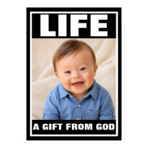 Pro-Life lächelndes Down-Syndrom-Baby-Junge Lebens