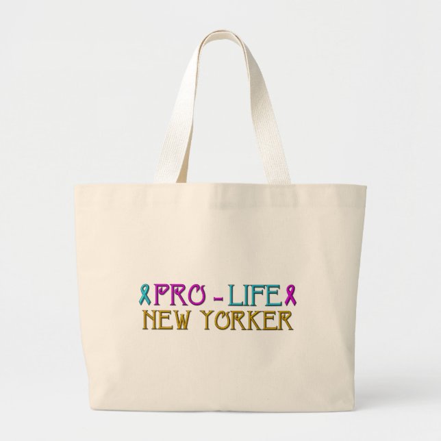 Pro-Life New Yorker Jumbo Stoffbeutel (Vorne)