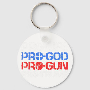 Pro-Life Pro-Gott Pro-Waffe Pro-Trump Schlüsselanhänger