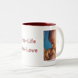 Pro-Life Pro-Liebe Zweifarbige Tasse