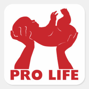 Pro Life Quadratischer Aufkleber
