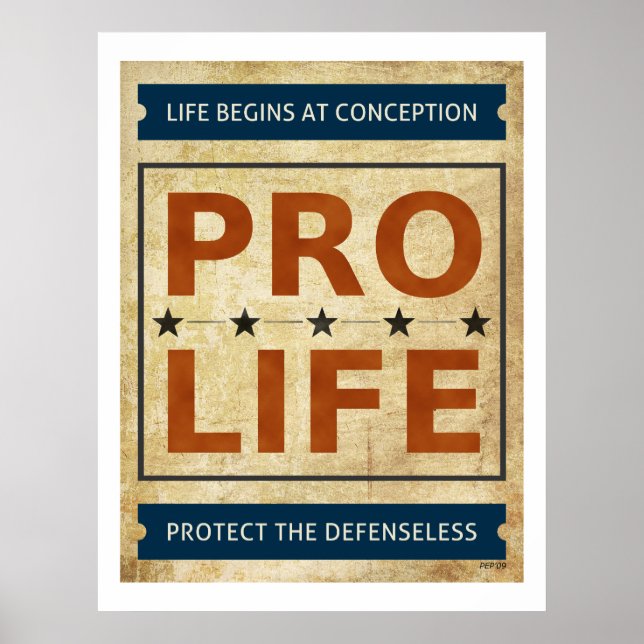 Pro Life Reklametafel Poster (Vorne)