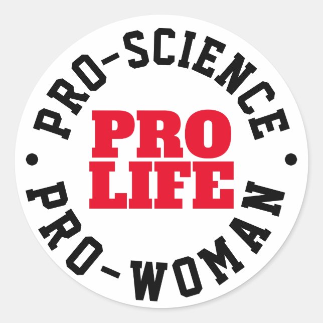 Pro-Life Science-Frauenschwärmer Runder Aufkleber (Vorderseite)