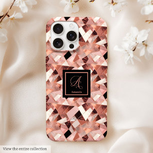 Pro Max Coque Lux pour iPhone 15 Rose Gold et Noir Personn