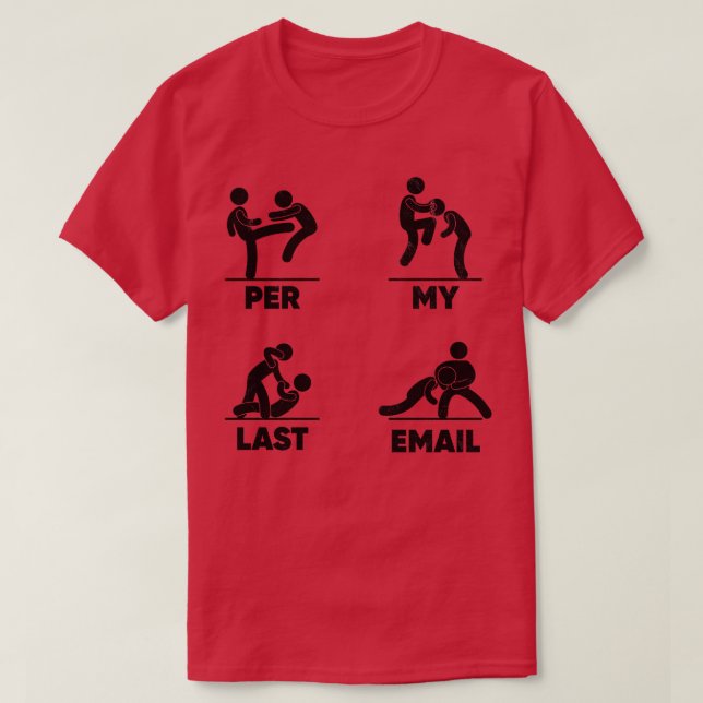 Pro meinem letzten E-Mail-Programm 2 T-Shirt (Design vorne)