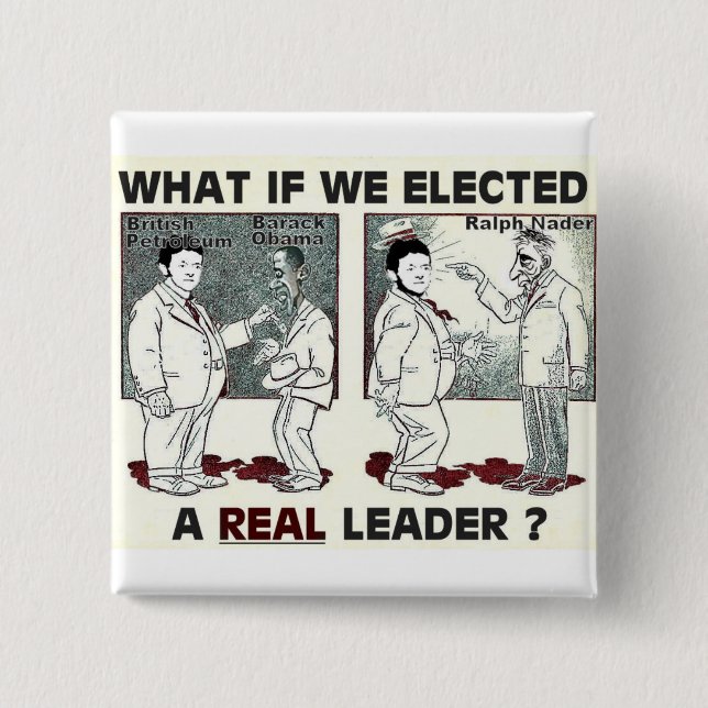 Pro-Nader u. ANTI-BP quadratischer Knopf Button (Vorderseite)