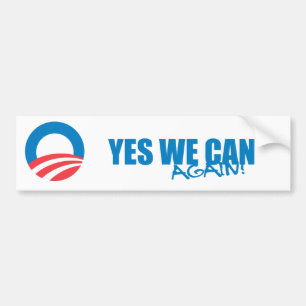 Pro-Obama - JA KÖNNEN WIR WIEDER Autoaufkleber