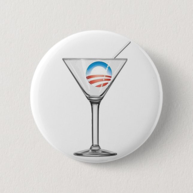 Pro-Obama Martini Button (Vorderseite)
