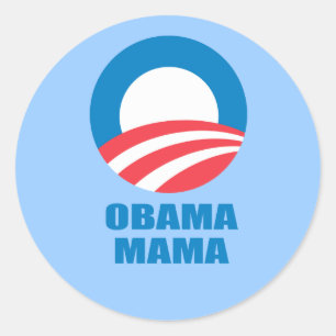 Pro-Obama - OBAMA-MUTTER Runder Aufkleber