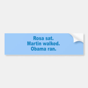 Pro-Obama - ROSA SAT. MARTIN GING. OBAMA LIEF Autoaufkleber