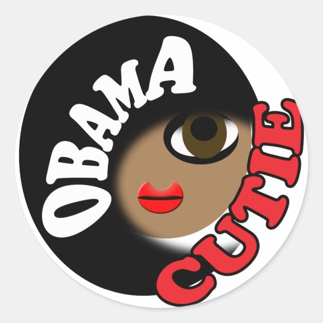 Pro Obama Runder Aufkleber (Vorderseite)