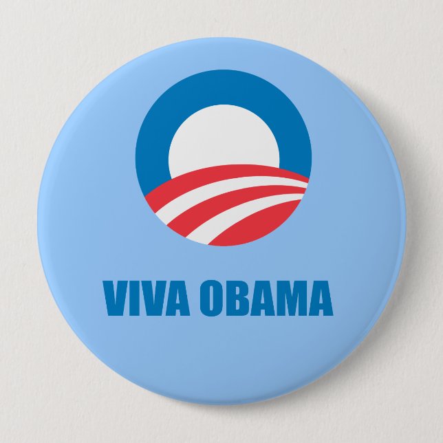 Pro-Obama - VIVA OBAMA Button (Vorderseite)