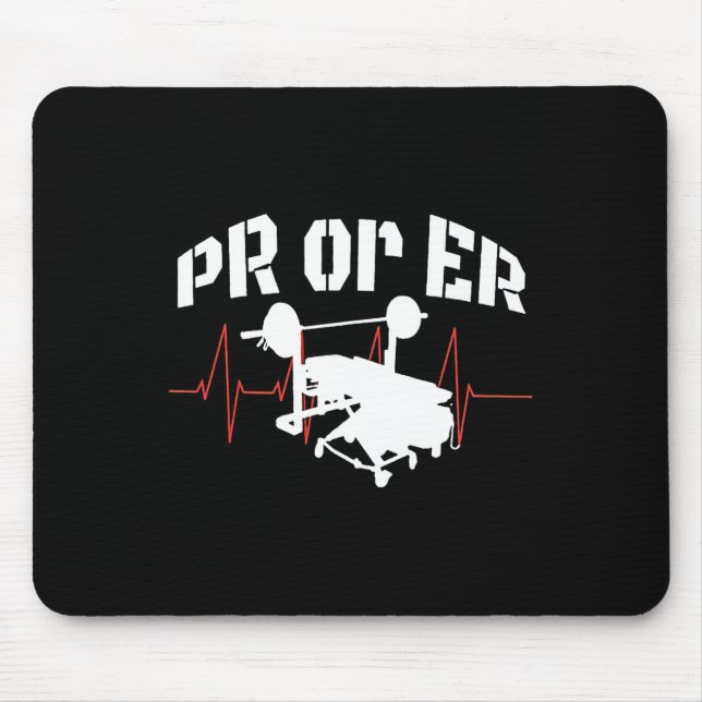 PRO oder Er Gewichtsheben Bodybuilding Fitness GYM Mousepad (Vorne)