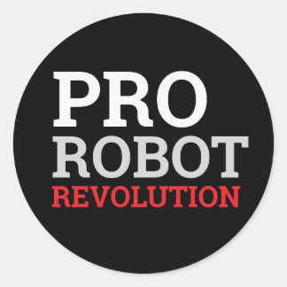 PRO ROBOTER RUNDER AUFKLEBER