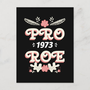 pro roe 1973 Frauenrechte roe / wave Postkarte