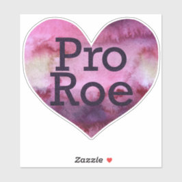Pro Roe Lila Wasserfarbenherz Aufkleber