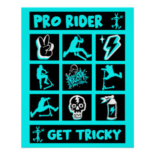 Pro Scooter Free Rider Tricks Poster