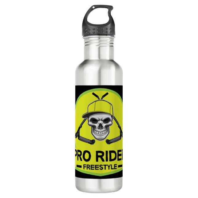 Pro Scooter Free Rider Tricks Stainless Steel Way Edelstahlflasche (Vorderseite)