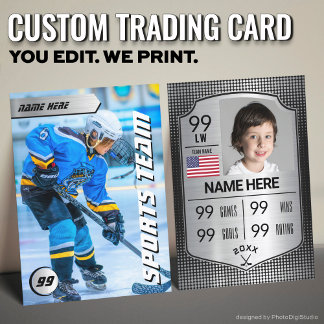 Pro Shield Hockey Trading Card Hockey Player Card Telefonnummerkarte